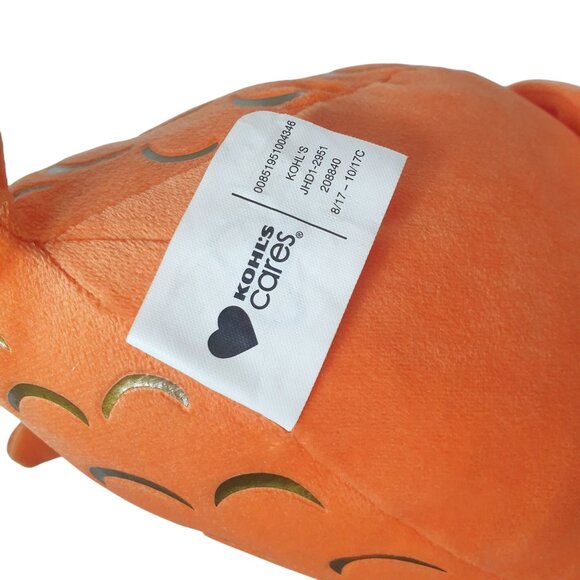 Kohls Orange Fish 14.5" Plush Toy Smiling Nemo Face Soft Cuddly Stuffed Gift - Picture 4 of 7